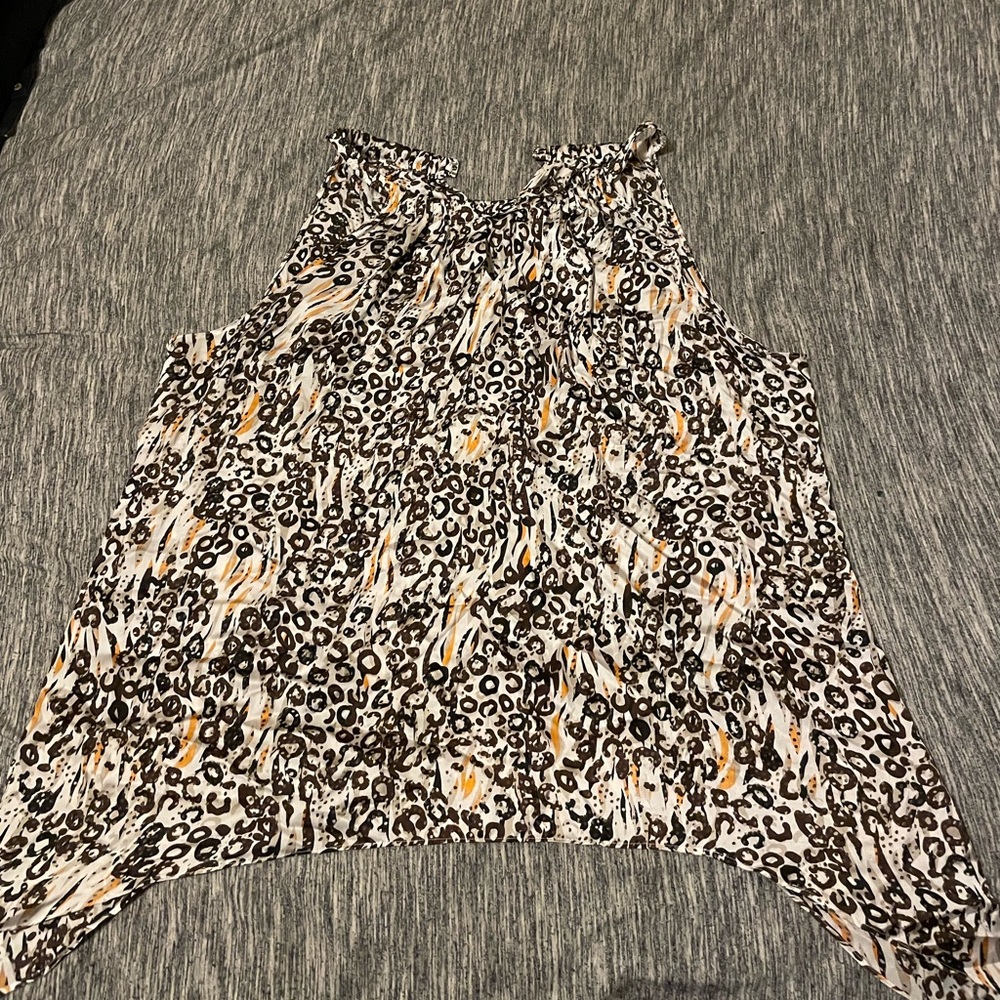 Animal Printed Silk Blouse